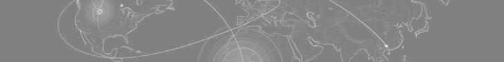 Flight tracking banner — blueprint world map with great circle routes