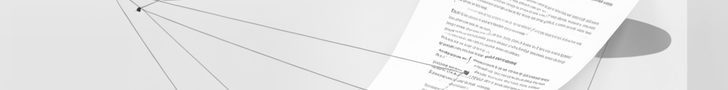 Annotation systems banner -- annotation tags tethered by threads to a reorganizing document, the tethers holding as sections reflow