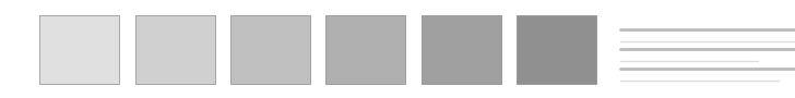 Design system banner -- color swatches and typography lines